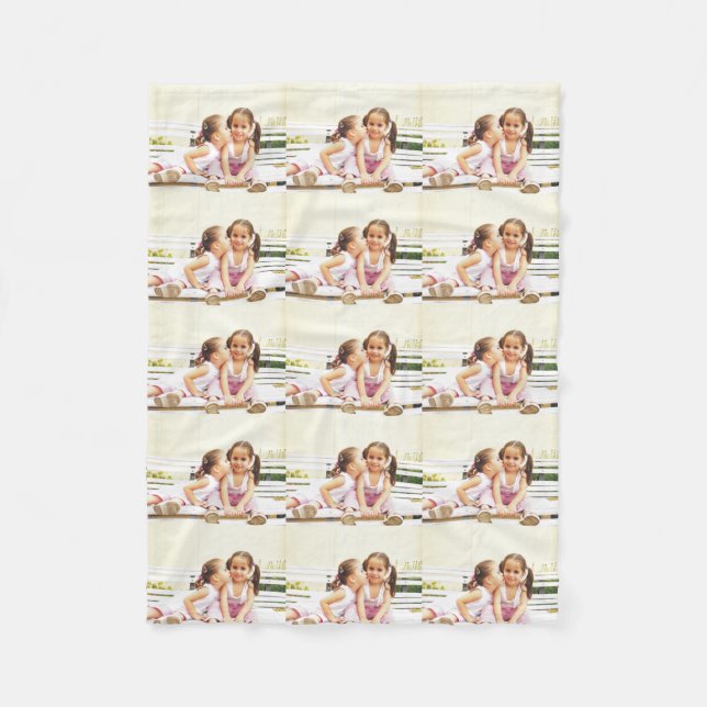 Personalized photo fleece blanket. Make your own! (Front)