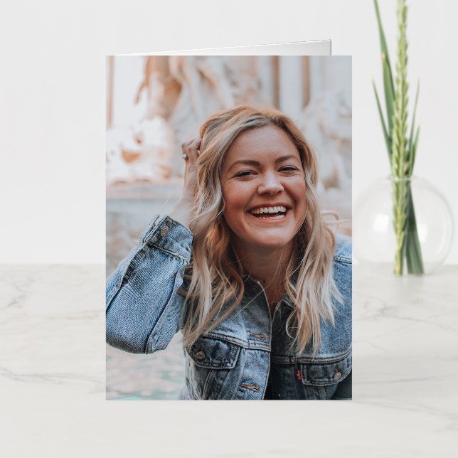 Personalized Photo Foil Greeting Card (Front)