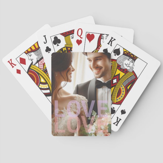 Personalized Photo for Couples and Family, LOVE Playing Cards (Back)