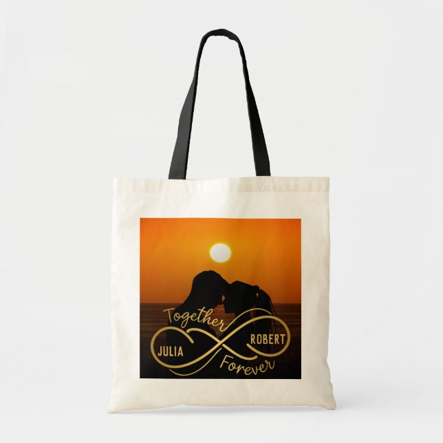 Personalized Photo Forever Valentine's Tote Bag (Front)