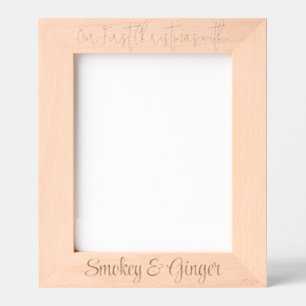 Personalized Photo Frame Cat's 1st Christmas, 8x10