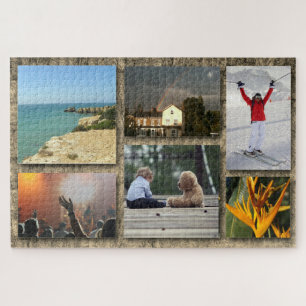 Personalized Photo Frame Collage Jigsaw Puzzle
