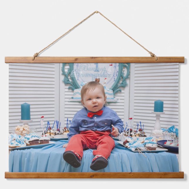 Personalized Photo Frames Family Hanging Tapestry (Front)