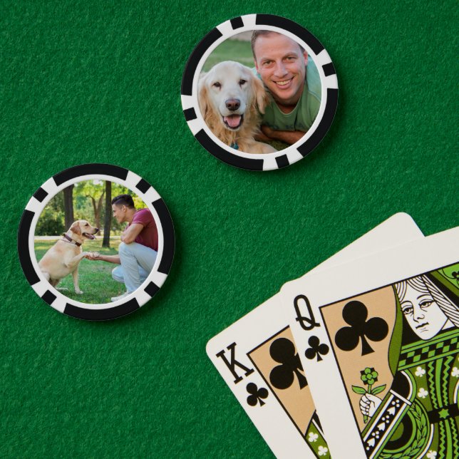 Personalized photo front & back create your own  poker chips (Poker Table (Double))