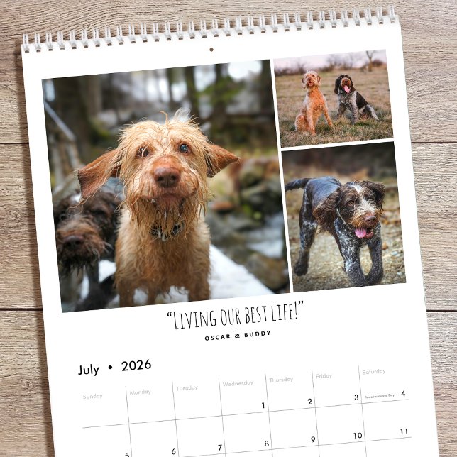 Personalized Photo Fun Family Quotes Modern Calendar (Creator Uploaded)