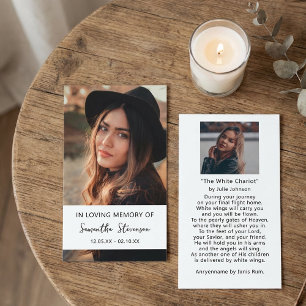 Personalized Photo Funeral Prayer Business Card