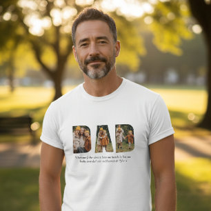 Personalized Photo Gift for Dad "DAD" Collage T-Shirt