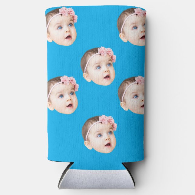 personalized photo gifts funny birthday bachelor  seltzer can cooler (Front)