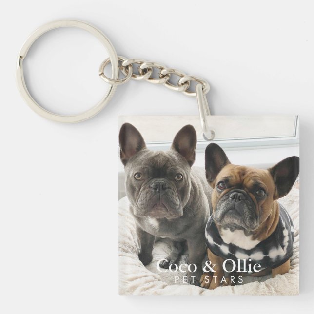 Personalized Photo Giveaway Winners Coco & Ollie Keychain (Front)