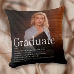 Personalized Photo Graduate Definition Throw Pillow<br><div class="desc">Personalize with your graduate photo and definition to create a unique gift. A perfect way to show them how amazing they are not only on their special day but every day. Designed by Thisisnotme©</div>