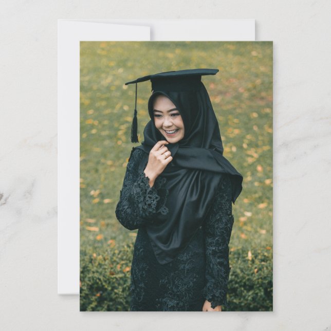 Personalized Photo Graduation Announcement (Front)