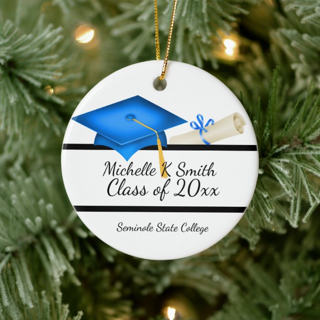Personalized Photo Graduation Ceramic Ornament (Tree)