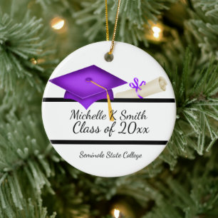 Personalized Photo Graduation Ceramic Ornament