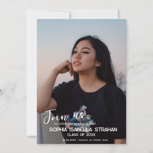 Personalized Photo Graduation Party Invitation (Front)