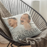 Personalized Photo Grandad Throw Pillow<br><div class="desc">Modern personalized photo pillow ideal for fathers day, birthdays, christmas and more. A gift any grandfather would love! The keepsake features I love you, over your favourite photograph, personalized with the template text 'GRANDAD' and a personal message. Font styles can be changed by clicking on the customize further link after...</div>