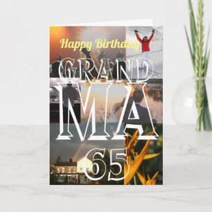 Personalized Photo Grandma 65th Birthday Card