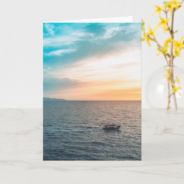 Personalized Photo Greeting Card (Yellow Flower)