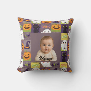 Personalized Photo Halloween - Custom Spooky Decor Throw Pillow