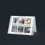 Personalized Photo Happy Birthday Dad Card<br><div class="desc">Add six of your favourite photos of dad and daughter,  dad and son or dad and family to this sweet personalized Happy Birthday Dad card.</div>
