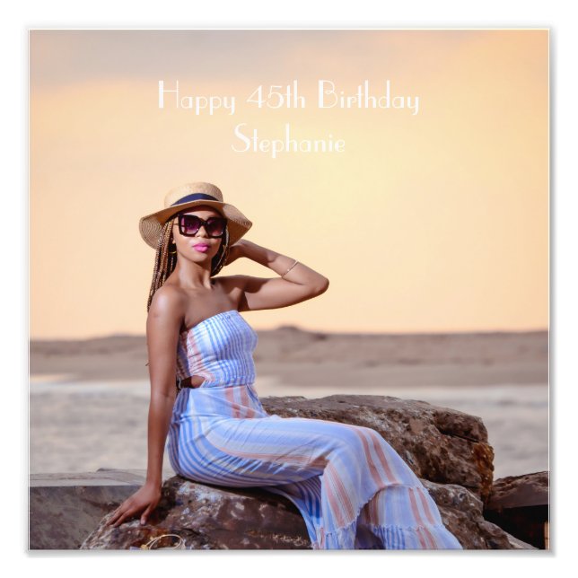 Personalized Photo Happy Birthday Photo Poster (Front)