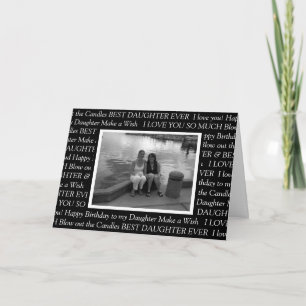 Personalized Photo Happy Birthday to my Daughter Card