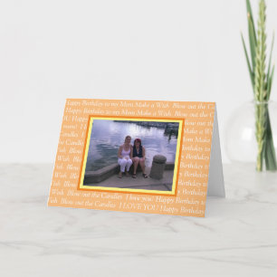 Personalized Photo Happy Birthday to my Mom Card