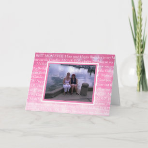 Personalized Photo Happy Birthday to my Mom Card