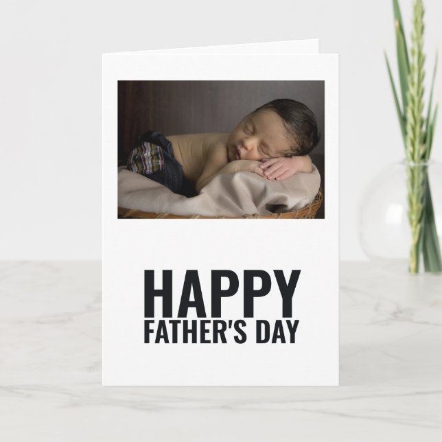 Personalized Photo Happy Fathers Day Card (Front)
