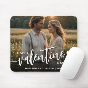 Personalized Photo Happy Valentine's Day Elegant Mouse Pad