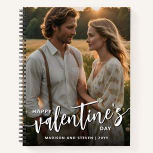 Personalized Photo Happy Valentine's Day Elegant Notebook