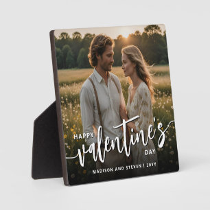 Personalized Photo Happy Valentine's Day Elegant Plaque