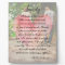 Personalized photo heart and poem canvas print