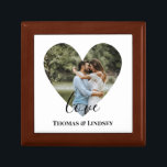 Personalized Photo Heart Frame Modern Calligraphy Gift Box<br><div class="desc">The design has white heart frame on centre and modern calligraphy texts which can be customized to your preference. Replace the picture in the centre with your own wedding photo. It will make a lovely custom made wedding favour gifts for your guests or for your own keepsake.</div>