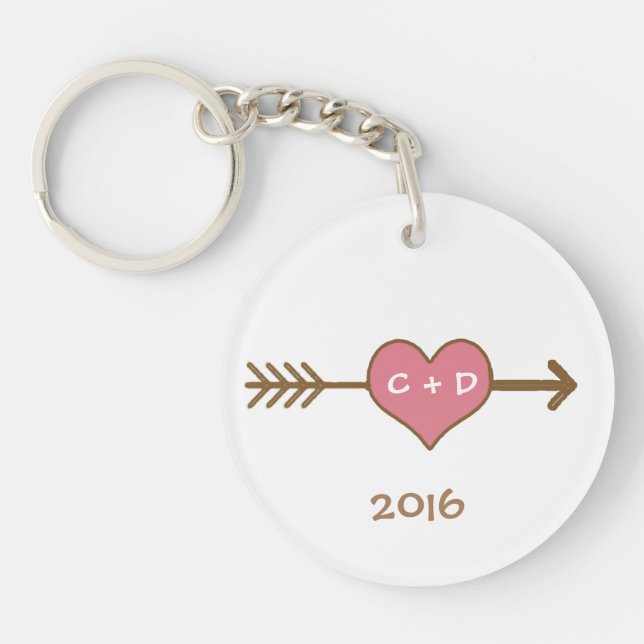 Personalized Photo Heart Keychains Template (Front)
