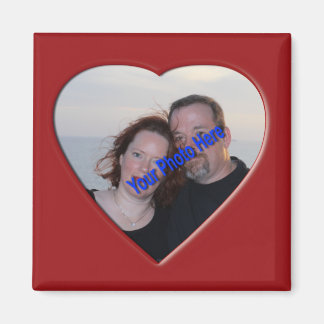 Personalized Photo Heart Shaped Magnet