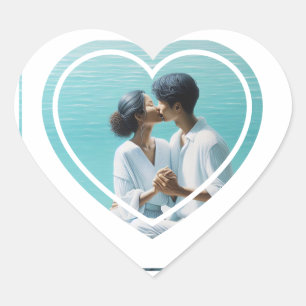 Personalized Photo Heart  Sticker