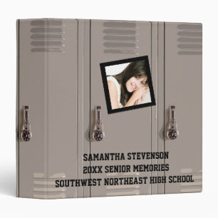 Personalized Photo High School Locker Memory Book Binder