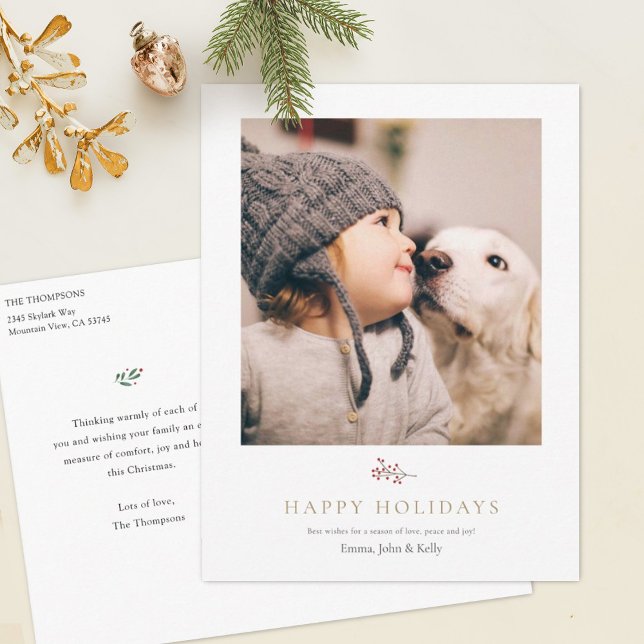 Personalized Photo Holiday Postcard Template (Creator Uploaded)