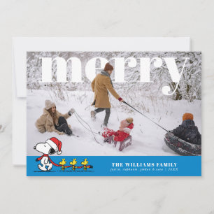 Personalized Photo Holiday Snoopy & Friends Card