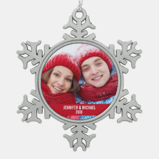 Personalized Photo Holiday Snowflake Ornament R