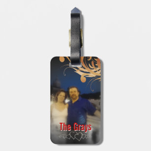 Personalized Photo   Honeymoon Cruise Monogram Luggage Tag