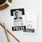 Personalized Photo ID & Logo Journalist Press Pass