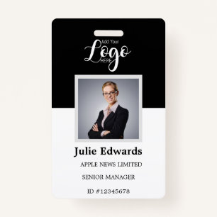 Personalized Photo ID & Logo security pass Badge