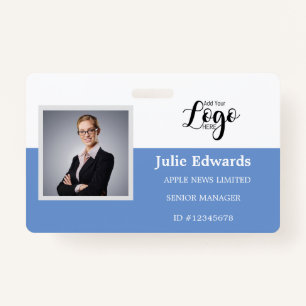Personalized Photo ID & Logo security pass Badge