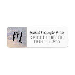 Personalized Photo Initial Return Address Label