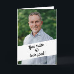 Personalized Photo Joke Brother 50th Birthday Card<br><div class="desc">Personalized Photo Joke Brother 50th Birthday, a beautiful design intended for anyone looking for beautiful birthday cards for brother, birthday cards for elder brother or birthday cards for younger brother, this one would be cool. The design features a custom photo with some personalizable text, you could put in the age...</div>