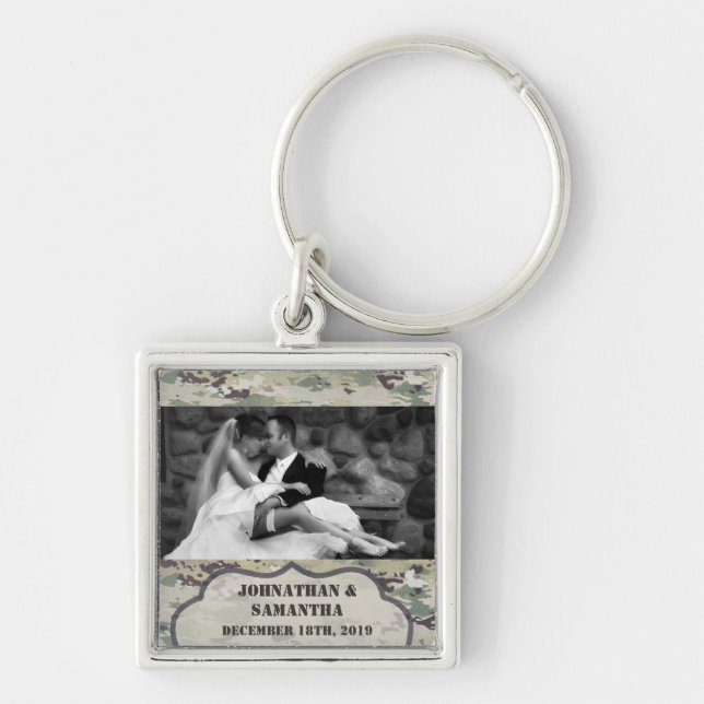 Personalized Photo Key Chain Army OCP Camo Uniform (Front)