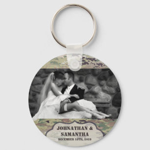 Personalized Photo Key Chain Army OCP Camo Uniform