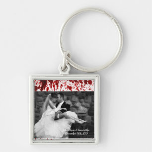 Personalized Photo Key Chain Blood Splatter Vampir