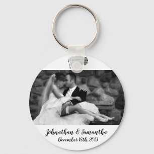 Personalized Photo Key Chain Boho Buffalo Tribal P